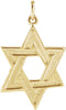 Star of David 14k Yellow Gold Pendant (Made in Holy Land)