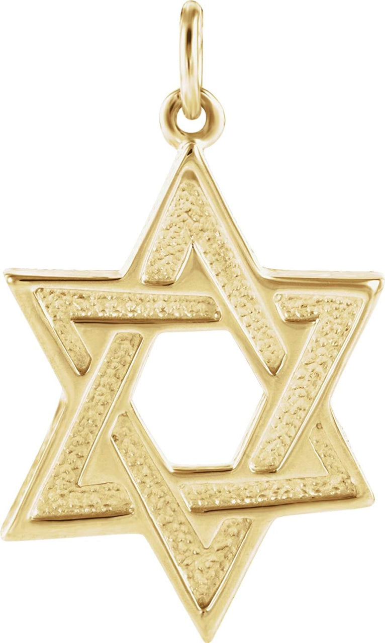 Star of David 14k Yellow Gold Pendant (Made in Holy Land)