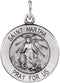 Rhodium Plated Sterling Silver St. Martha Medal (18.5MM)