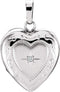 14k White Gold Diamond Heart Locket