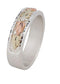 Women's Diamond-Cut Wedding Ring, Sterling Silver, 12k Green and Rose Gold Black Hills Gold Motif