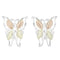 Tri-Tone Butterfly Earrings, Sterling Silver, 12k Green Gold, 12k Rose Gold Black Hills Gold