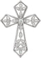 Diamond Passion Cross Rhodium-Plated 14k White Gold Pendant (.1 Ctw, H+ Color, I1 Clarity)