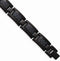 Men's Stainless Steel 9mm with Carbon Fiber Inlay Link Bracelet, 8.25 Inches