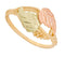 Petite Twisted Leaf Ring, 10k Yellow Gold, 12k Green and Rose Gold Black Hills Gold Motif