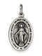 Sterling Silver Antiqued Miraculous Medal (29X15MM)