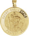 14k Yellow Gold Round Hollow St. Christopher Medal (18.25 MM)