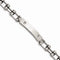 Men's Stainless Steel, Black IP with CZ Bracelet 8.5 Inches