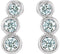 Platinum Diamond Three-Stone Ear Climbers (.5 Ctw, G-H Color, SI2-SI3 Clarity)