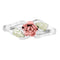 Ave 369 Blooms Rose Flower Diamond-Cut Ring, Sterling Silver, 12k Green and Rose Gold Black Hills Gold Motif