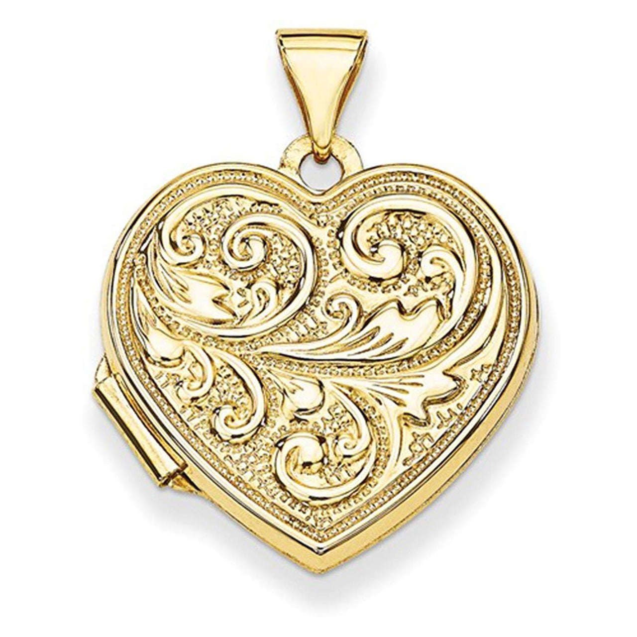 14k Yellow Gold "Love you always" Heart Locket