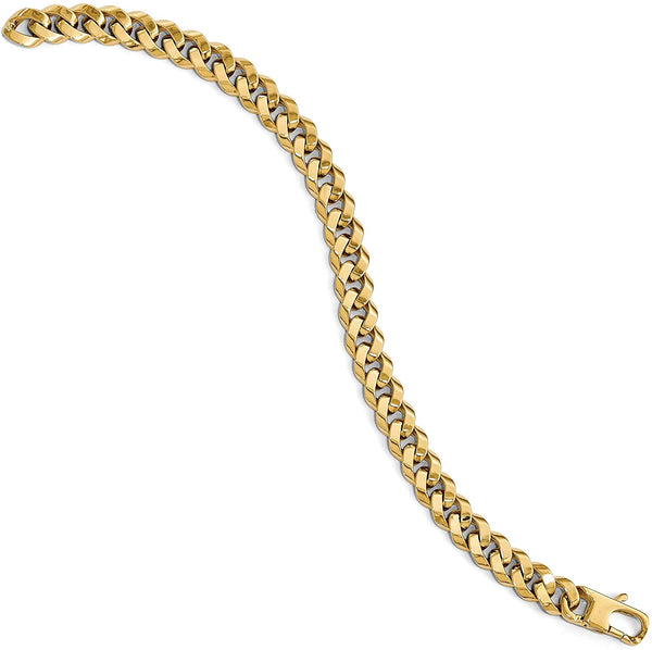 Men's Italian 14k Yellow Gold 9.5mm Cuban Link Bracelet, 8 Inches
