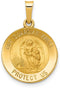 14k Yellow Gold Our Guardian Angel Medal Pendant (17X15MM)