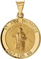 14k Yellow Gold Hollow Round St. Jude Medal (18.25MM)