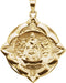 The Men's Jewelry Store (Unisex Jewelry) 14k Yellow Gold Caridad del Cobre Medal (31x31 MM)