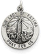 Sterling Silver Antiqued Our Lady of Fatima Medal (21X18MM)