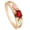 Oval Created Ruby Ring, 10k Yellow Gold, 12k Green and Rose Gold Black Hills Gold Motif