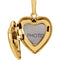 14k Yellow Gold Diamond Heart Locket Pendant (.0067 Ct, G-I Color, I3 Clarity)