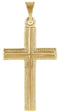 Simple Latin Cross 14k Yellow Gold Pendant