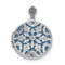 Rhodium-Plated Sterling Silver and Blue Vintage-Style Round Locket Pendant (20MM)