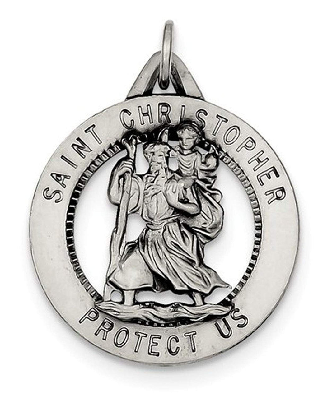 Sterling Silver St. Christopher Medal (33X25MM)