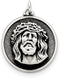 Sterling Silver Antiqued Ecce Homo Medal (29x21MM)