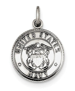 Sterling Silver US Navy Medal (23X18MM)