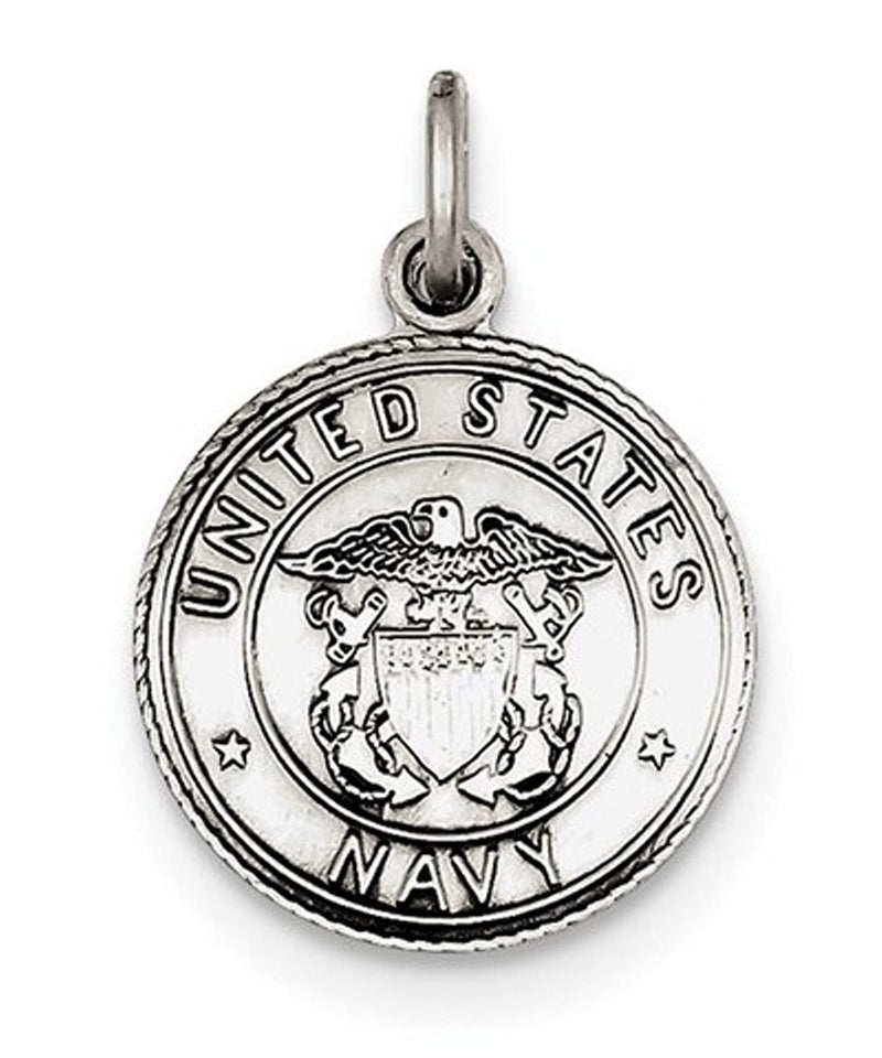 Sterling Silver US Navy Medal (23X18MM)