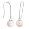 Lush Pearl Hook Earrings, Rhodium Plated Sterling Silver