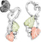 Diamond-Cut Heart Earrings, Sterling Silver, 12k Green and Rose Gold Black Hills Gold Motif