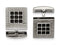 Stainless Steel Polished Black Rubber Square Cuff Links