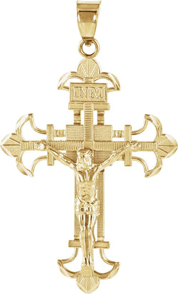 Fleury Crucifix 14k Yellow Gold Pendant (19X14MM)