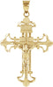 Fleury Crucifix 14k Yellow Gold Pendant (19X14MM)