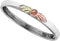 Ave 369 10k White Gold Rosebud Stackable Ring, 12k Rose and Green Gold Black Hills Gold