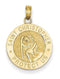 14k Yellow Gold St. Christopher Medal Pendant (19X17MM)