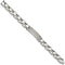 Men's Brushed and Polished Stainless Steel Weaved Pattern ID Bracelet, 8.5 Inches
