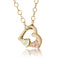 Ave 369 Dainty Heart Pendant Necklace, 10k Yellow Gold, 12k Green and Rose Gold Black Hills Gold Motif, 18"