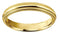 Gold IP Titanium 4mm Double Milgrain Comfort Fit Ring