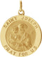 14k Yellow Gold Round St. Joseph Medal (22 MM)