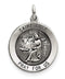 Sterling Silver Antiqued Saint Luke Medal (30X22MM)