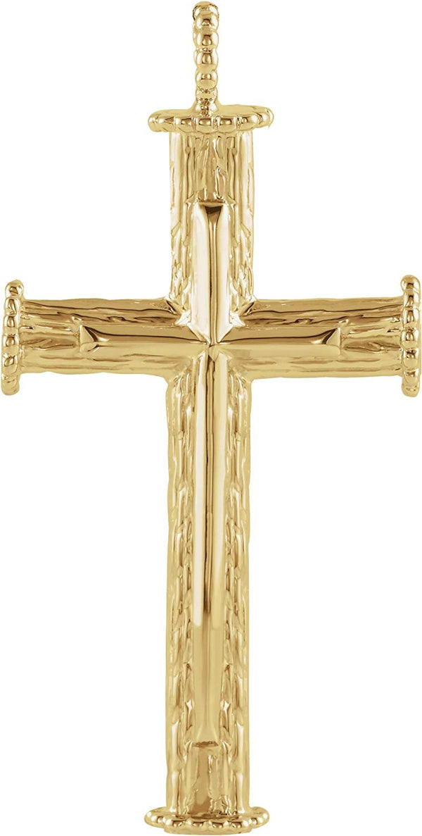 Rugged Capital Cross 10k Yellow Gold Pendant