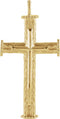 Rugged Capital Cross 10k Yellow Gold Pendant