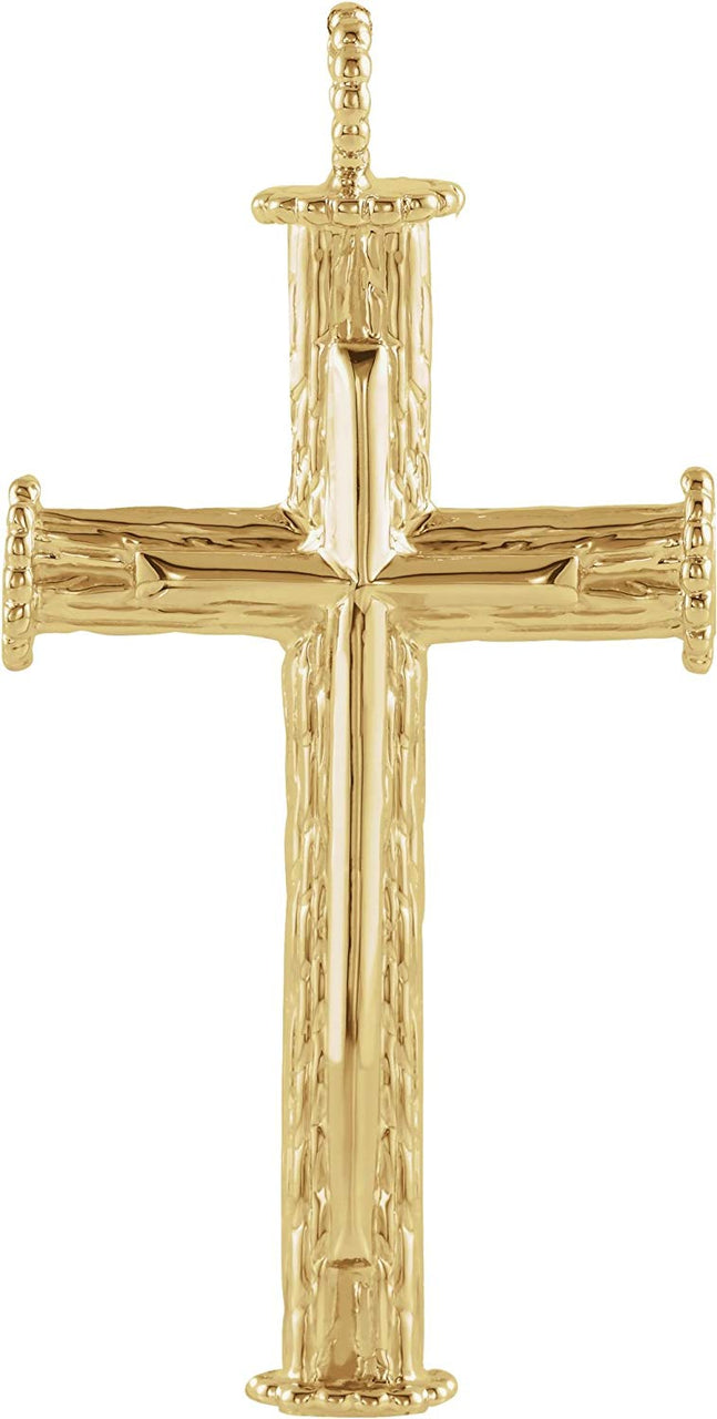 Rugged Capital Cross 10k Yellow Gold Pendant