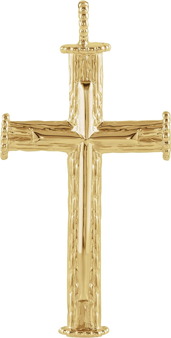 Rugged Capital Cross 14k Yellow Gold Pendant