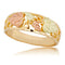 Men's Diamond-Cut Wedding Band, 10k Yellow Gold, 12k Green and Rose Gold Black Hills Gold Motif