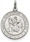 Sterling Silver Saint Christopher Medal (30X21MM)