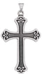 Men's 14k White Gold Cross Pendant