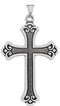 Sterling Silver Cross Necklace, 24"