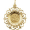 14k Yellow Gold St. Michael Medal with Filigree Frame