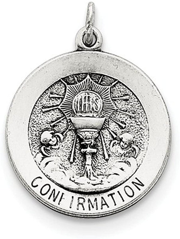 Sterling Silver Confirmation Medal Charm (20X18MM)